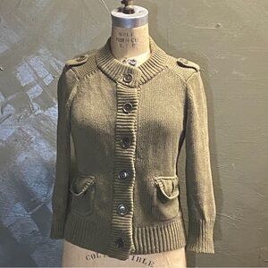 Banana Republic Olive Green Cardigan Sweater